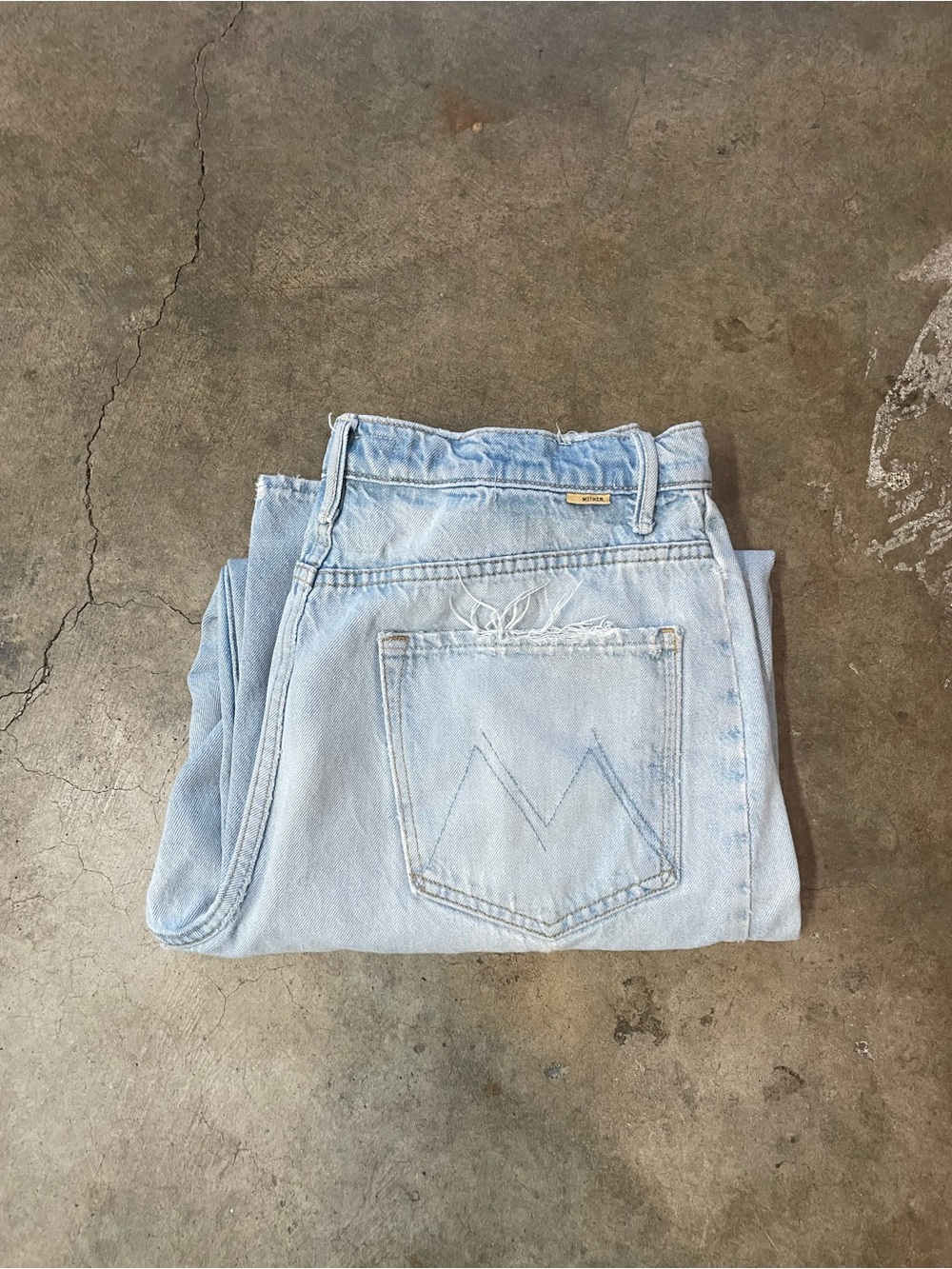 Mother The Full-Pipe Flood Barrel Leg Jeans